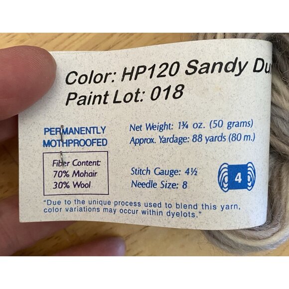 Brown Sheep Co. Handpainted Sandy Dune Mohair Wool Hank Mothproofed Lot 018 - Picture 4 of 4